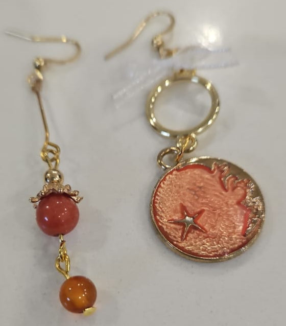 Asymmetrical drop and dangle earrings